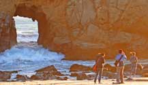 Pfeiffer Beach in Big Sur is one of the best beaches to walk along with your family, but no swimming here, the current is way too strong. 