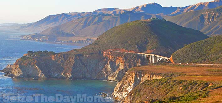 Hurricane Point offers tremendous views of the coastline and Bixby Bridge for your trip to Big Sur with kids!