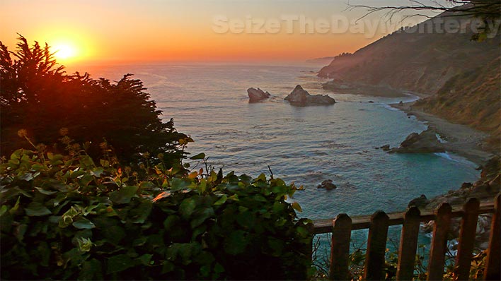 Sunsets in Big Sur are often Glorious like this one at McWay Falls