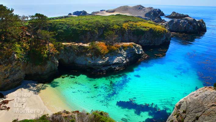 China Cove Beach at Point Lobos is one breathtaking! This Big Sur Beach will mesmerize you with it's aqua blue water!