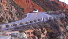 If you easily get car sick then thing twice before driving Big Sur CA