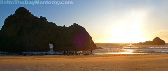 While Camping in Big Sur be sure to check out Pfeiffer Beach, it is truly a Must Do!