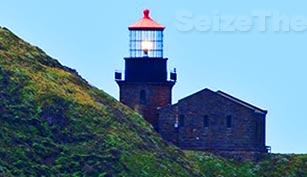 Closeup of Point Sur Lighthouse in Big Sur California