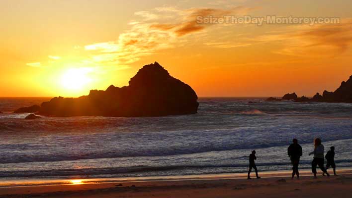 Don't miss Pfeiffer Beach Sunsets while in Big Sur with the Kids!  Do not go in the water though!!