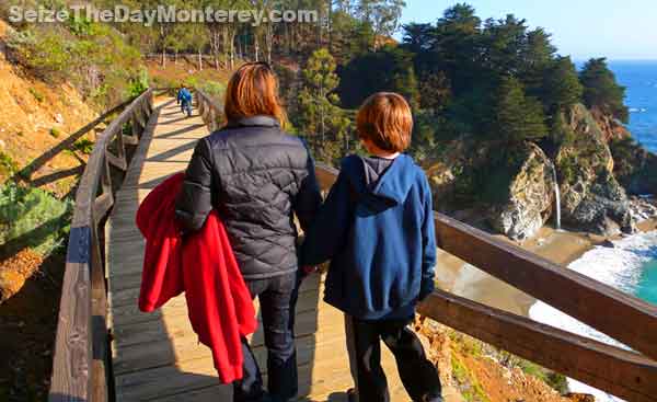 Mcway Falls trail in Big Sur