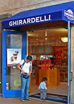 Ghirardelli on Cannery Row offer free Chocalate Samples.