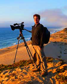 Filming a glorious Monterey Sunset from the Seaside Dunes 
