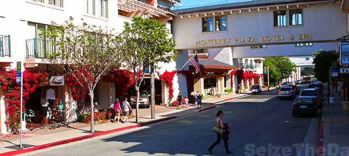 There are a number of Hotels near the Monterey Aquarium.  Many within walking distance!