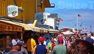 Monterey Fisherman's Wharf has great views, whale watching tours, face painters, great clam chowder, and an excellent candy shop!