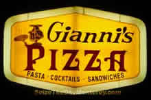 Gianni's Pizza's Yellow Sign is easy to spot from Lighthouse Ave