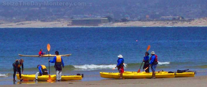 Monterey Beach is a great place for that first Kayak lesson!